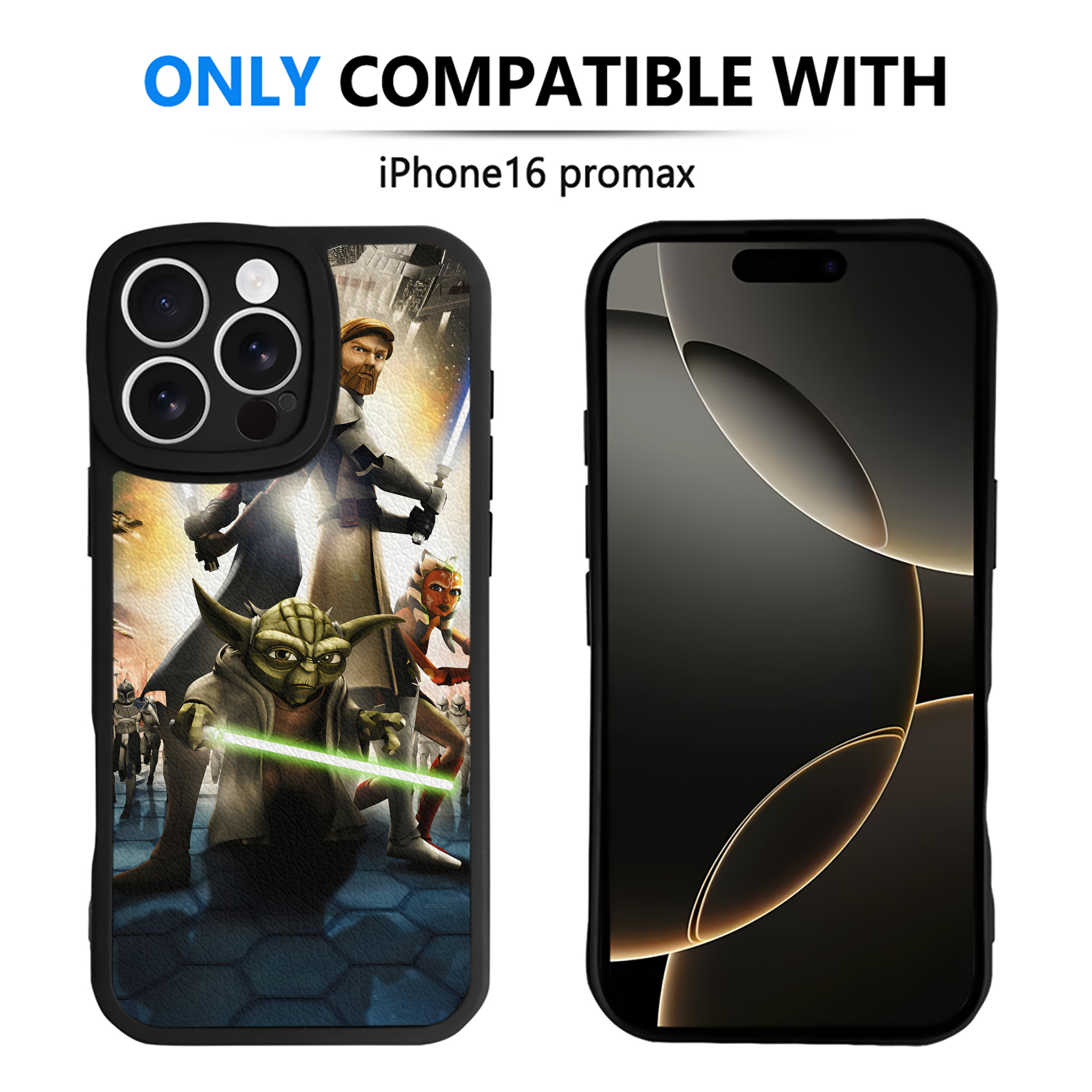 （画像用） スター・ウォーズ Star Wars 【iPhone 16シリーズ対応】シリコンスマホケース（レザー調） 材質：シリコン